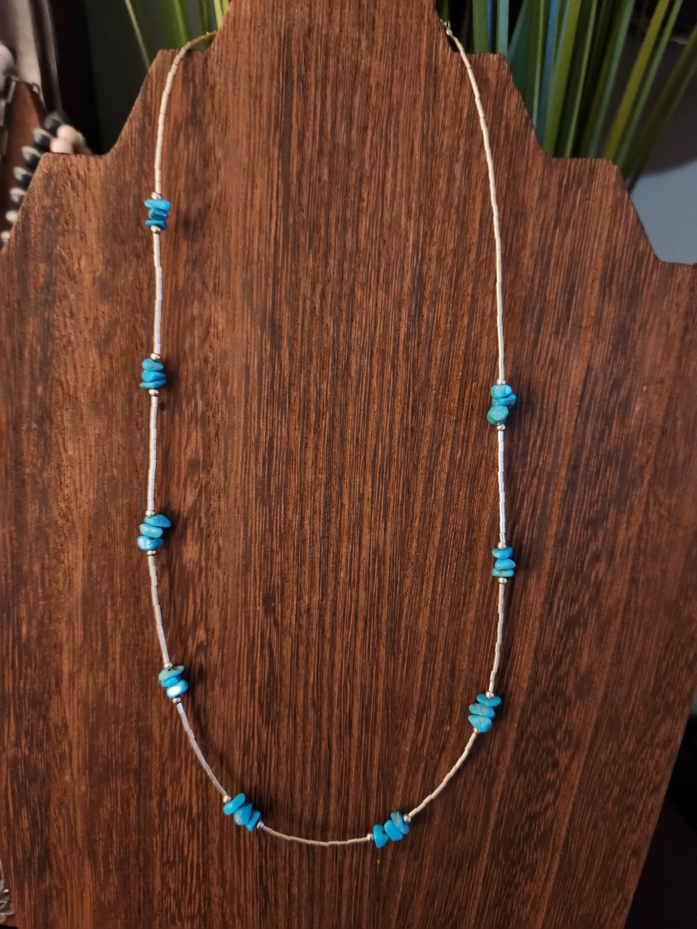 Sleeping Beauty Liquid Silver 16 Inch Necklace